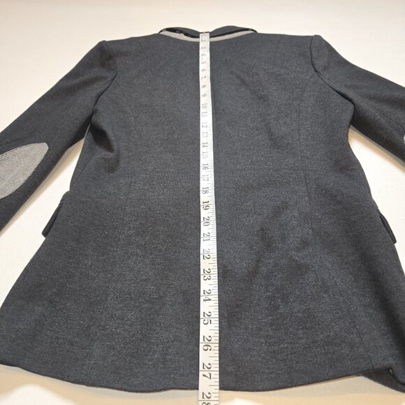 Cartonnier Anthropologie Gray One Button Blazer Jacket Womens Medium Patches Sui - Picture 10 of 11